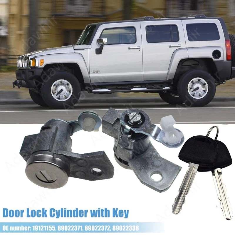 

Комплект цилиндров замка передней двери 89022371 89088372, подходит для Chevrolet Colorado, GMC Canyon, H3 2006-2012 годов выпуска