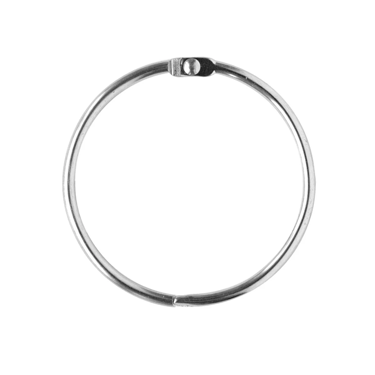 

12pcs Curtain Accessories Metal Snap Ring 50Mm Silver Multi-Purpose Loose Leaf Binder For Clothes Drapes Books Keys Split Ring