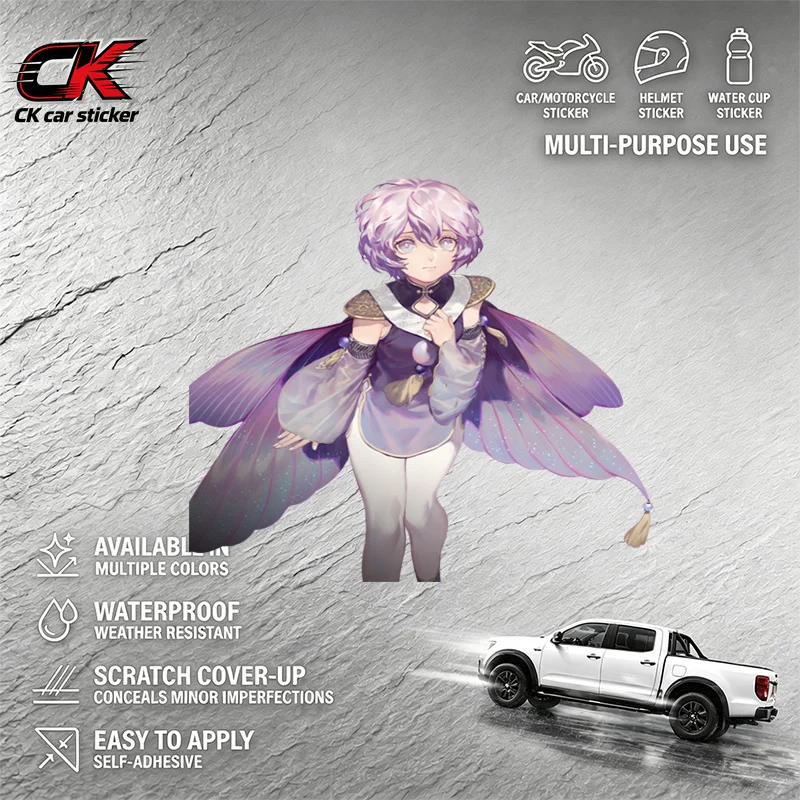 Creativity Anime Girl Car Sticker for Car Pickup Motorcycle Laptop Auto Body Decoration