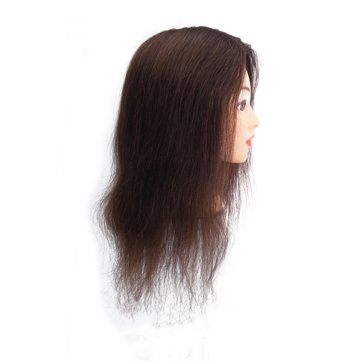 Modèle de cheveux bouclés pour la pratique du tressage, coiffure de maquillage, modèle de fausse tête, 100% vrais cheveux