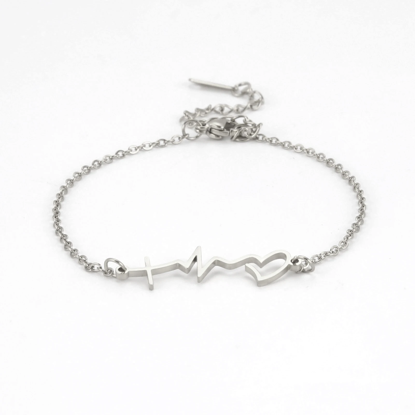 Kkjoy Mode Edelstahl Fußkettchen für Frauen Männer Silber Farbe Buchstaben Symbol Fuß kette einfachen Schmuck weiblichen Strand Accessoires – Detail 11
