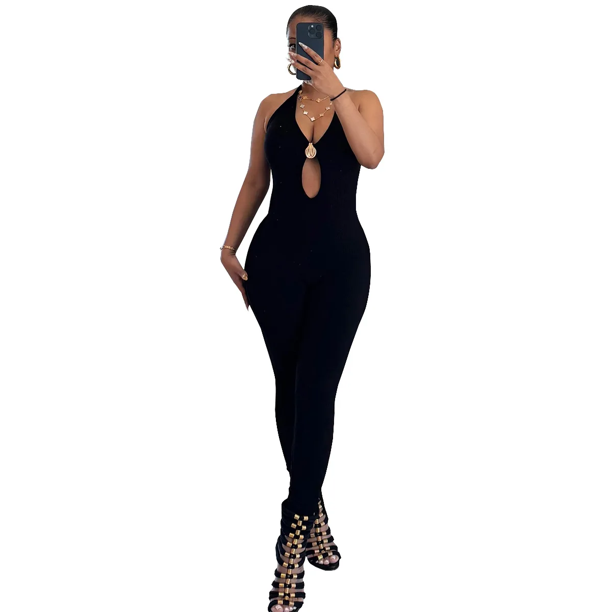 

Лидер продаж Amazon, новинка лета 2025 года, сексуальный комбинезон с открытой спиной и бретельками в европейском и американском стиле, женский Cw29588