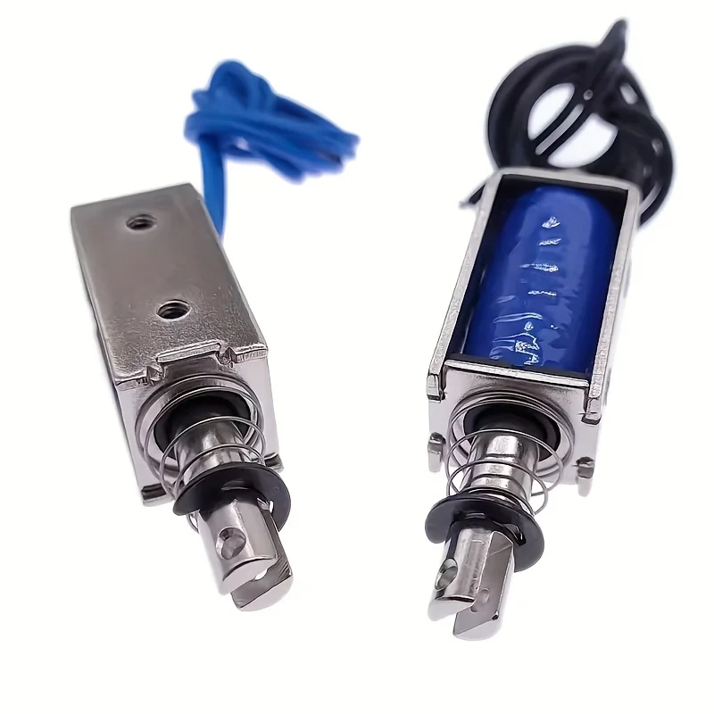 2-piece JF-0530B push-pull linear solenoid - 6V/12V/24V, 5N force, 300mA current, 10mm stroke, metal construction, suitabl