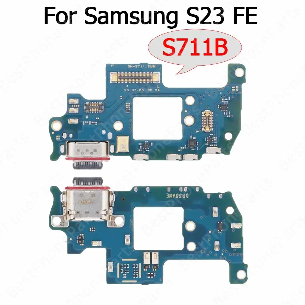 Charging Port For Samsung Galaxy S23 Ultra S23+ S23 Plus FE S711 S911 S916 S918 Charge Board Plate Usb Connector Flex Cable