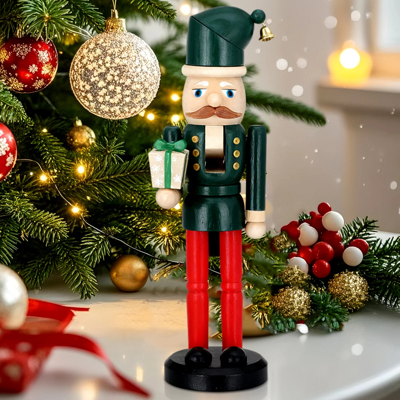 

Wooden Nutcracker Soldier Figure Blank Diy Craft Kit Christmas Decor For Holiday Home Table Mantel Display