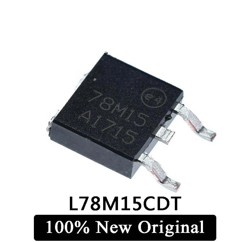 10Pcs 100%New original L78M15CDT L78M15 78M15 three-terminal regulator 15V 0.5A SMD TO-252 Ic Chip In Stock