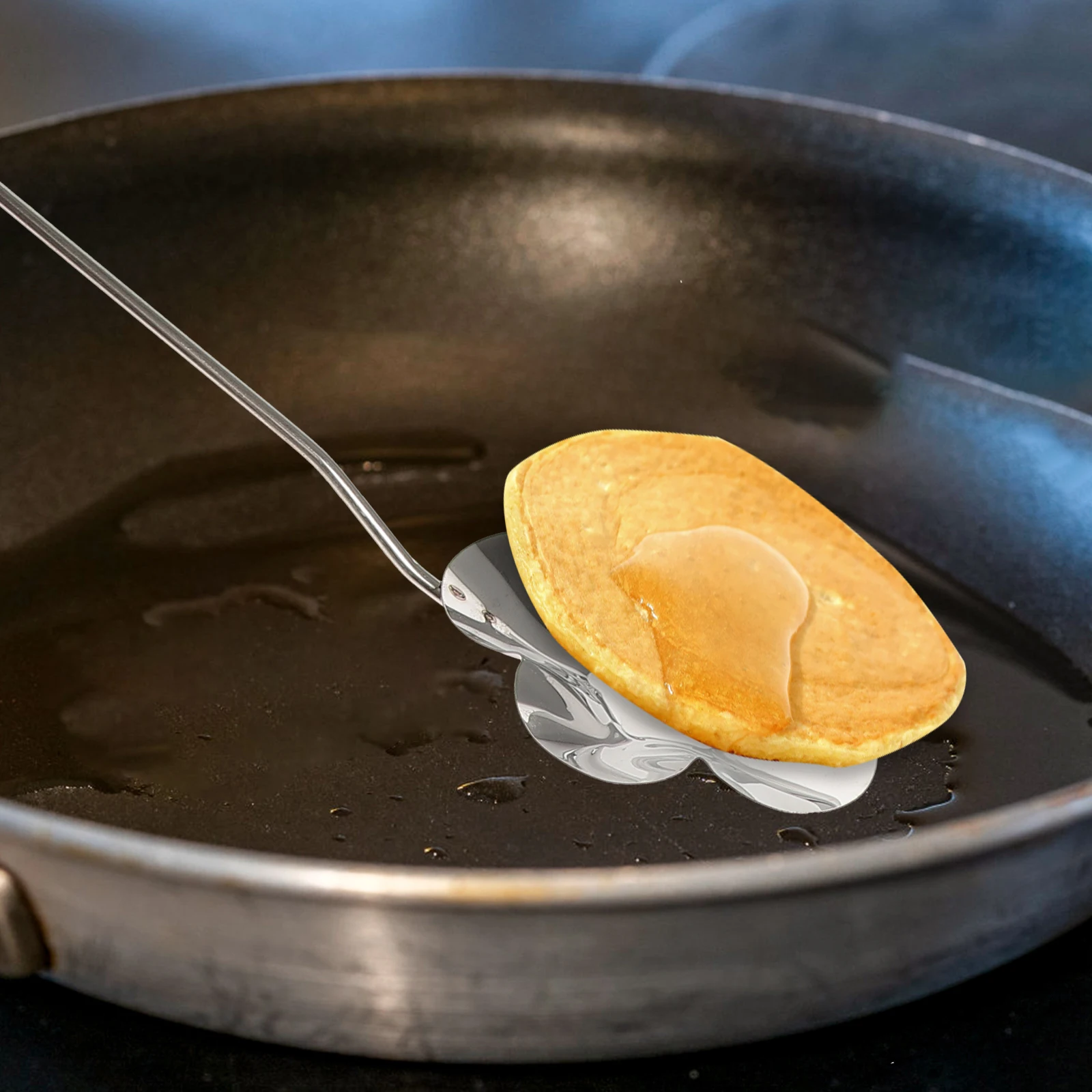 

Stainless Steel Bunuelos Mold Lightweight Long Handle Kitchen Non Stick Oil Spoon Safe Frying Shrimp Cake Maker Easy Storage