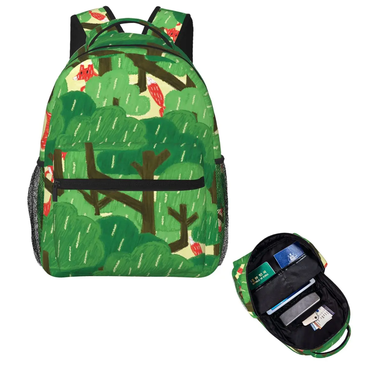 

Finding Fox Student Backpack School Bag Hiking Travel Daypack for Men Women Fashion Bookbag Shoulder Bags