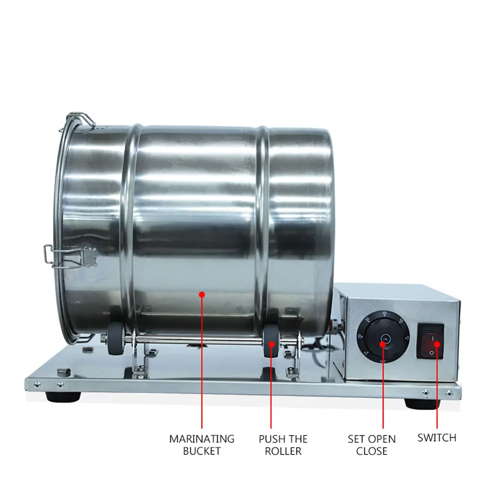 Commercial Meat Marinating Machine Automatic Small Marinating Machine Timing 304 Stainless Steel Barrel