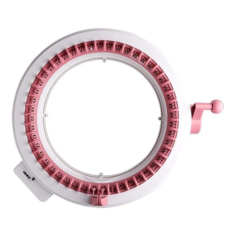 2 PCS Top Ring Replacement Parts As Shown Plastic For 48 Needle Knitting Machine Accessories Pink Needle Sleeve Circle