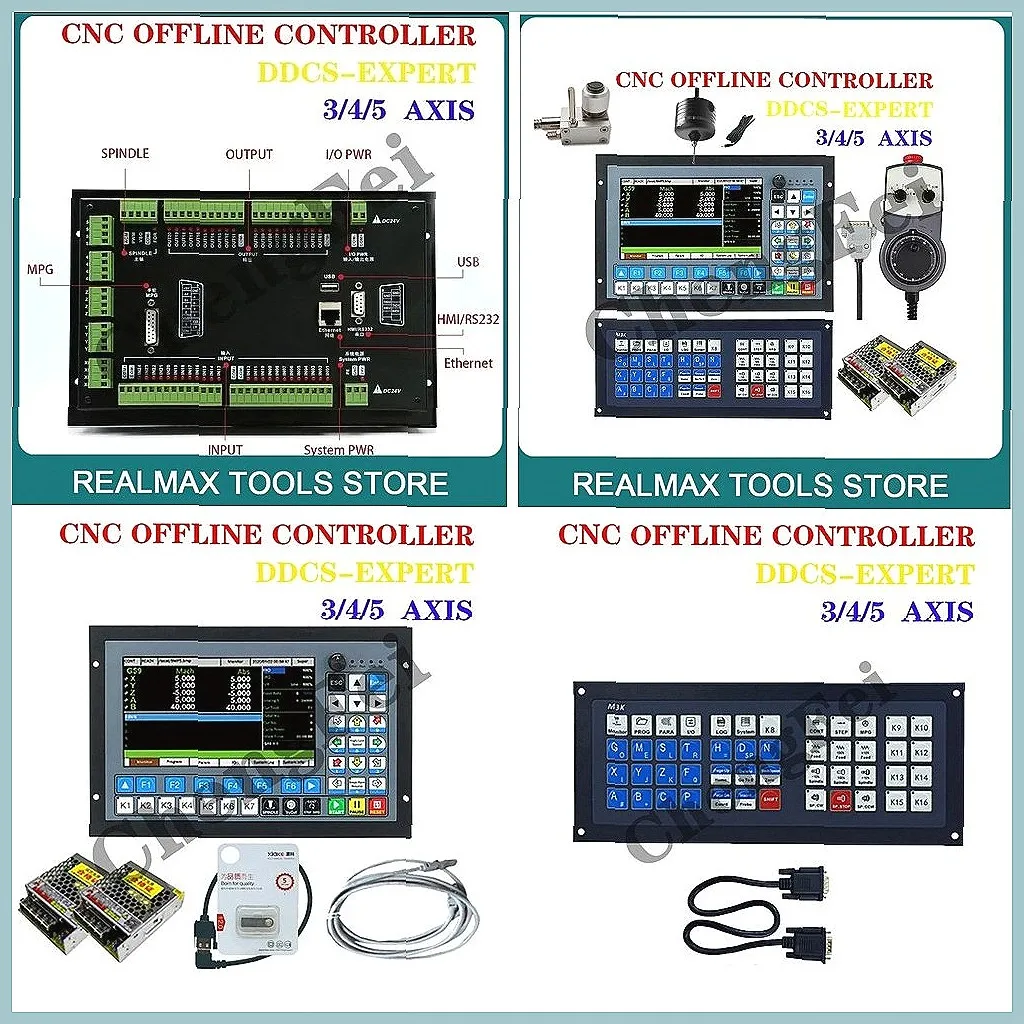 

DDCS EXPERT M350 3/4/5-Axis CNC Offline Controller with 3D Probe, Supports Closed-Loop Stepping & ATC, Replacement for DDCSV 3.1