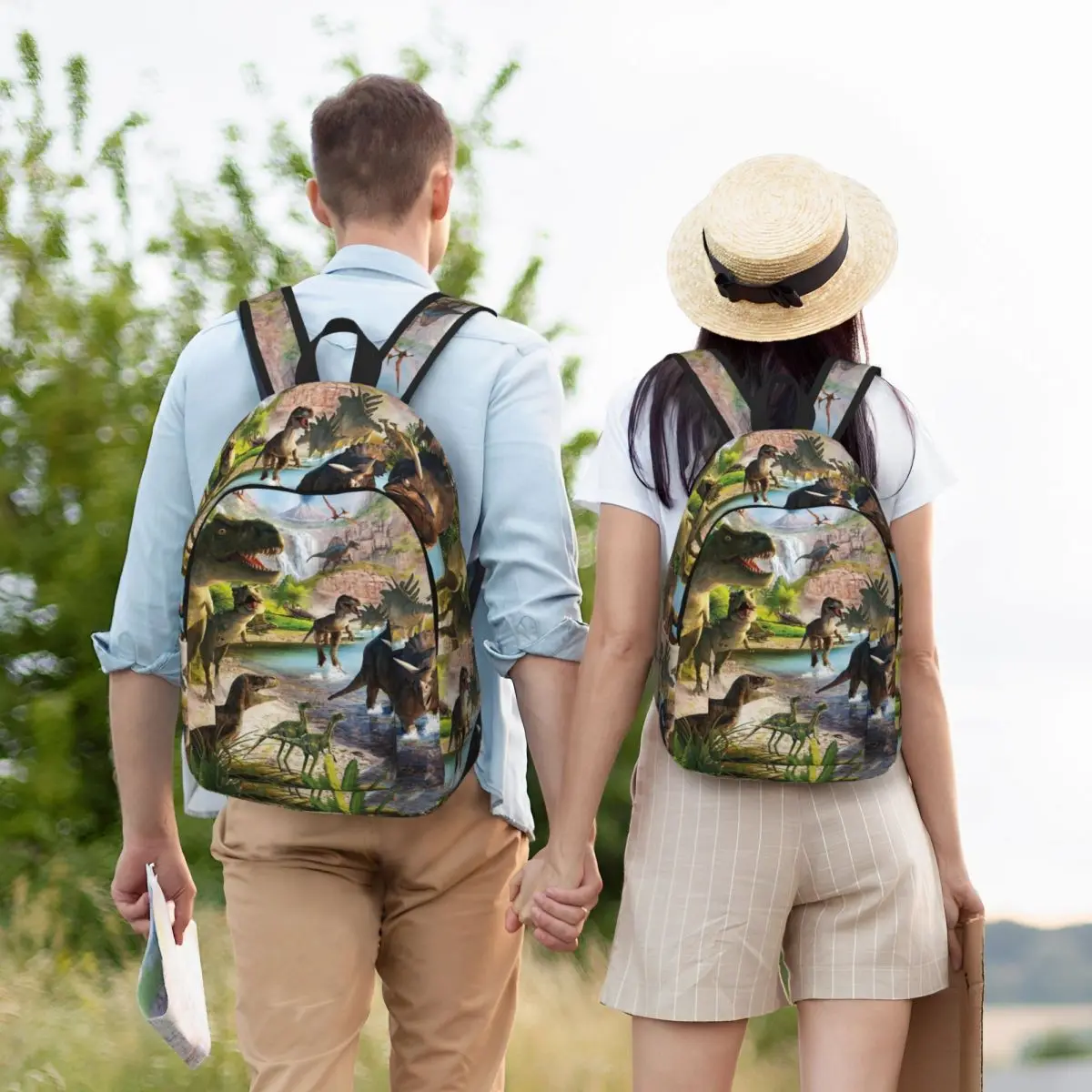 Ransel dinosaurus Jurassic keren untuk anak SD sekolah Tyrannosaurus tas buku anak laki-laki perempuan Daypack