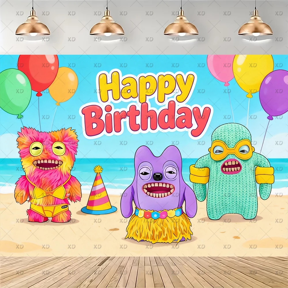 Cartoon Fuggler Themen-Geburtstagsparty Dekorations-Set Banner Zubehör Ballon-Set Tortendekoration Hintergrund Cartoon-Kulisse Kindergeschenk – Detail 8