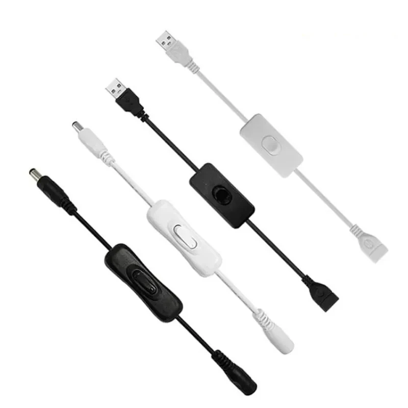 1-4pcs USB Transmission with Male to Female ON/OFF Cable Extension Line for USB Lamp Fan Power Supply Line Adapter