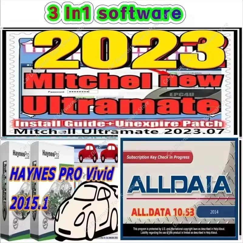 2025 Mitche/ll Ultramate 2023.07 Complete Advanced Estimating System + HAYNES PRO Vivid 2015 Automotive Workshop + Alldata 10.53