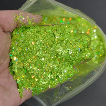 Velkoobchodní 1KG laserový šestiúhelníkový holografický robustní třpytivý prášek na nehty, třpytivý prášek, mořská panna, třpytivé třpytky, pryskyřice, krystal 12 nejlepší prodej třpytky 1kg - №10