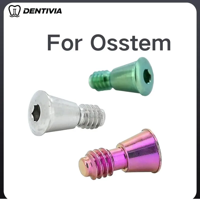 Osstem Compatible Dental Implant Cover Screw, Titanium Closure Screw Protective Cap for Osstem Implant System
