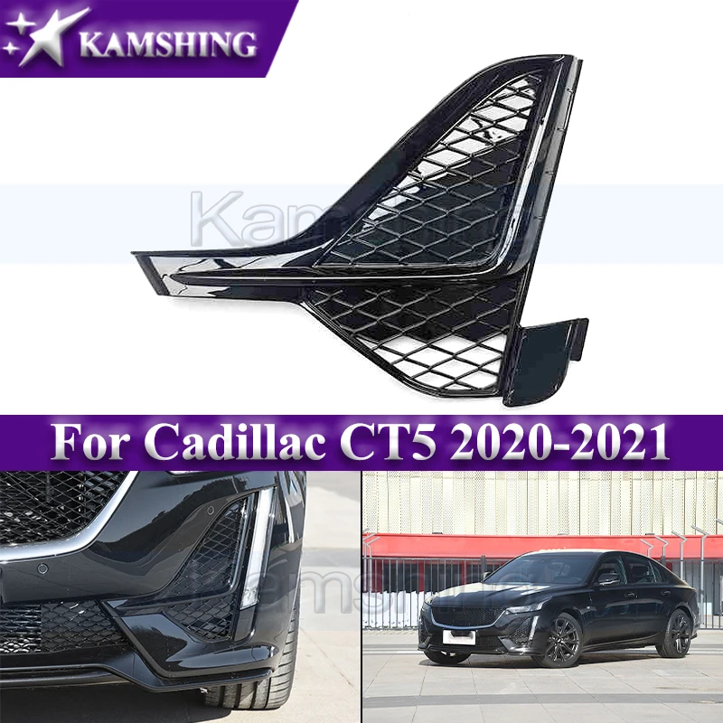 

Kamshing Front Bumper Foglight Frame For Cadillac CT5 2020-2021 Fog Lamp Grill Foglamp Cover