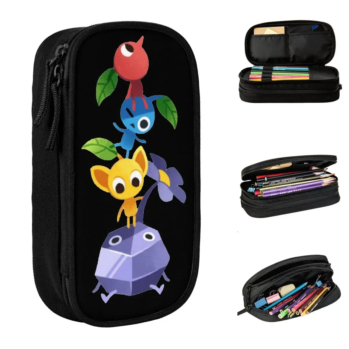 

Pikmin 4 Pencil Cases Video Game Pencilcases Pen Holder for Student Big Capacity Pencil Bags Students School Gifts Stationery