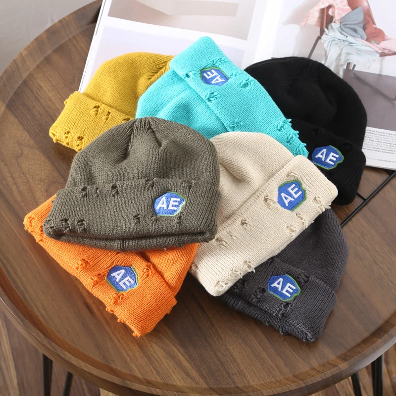 P2 Knitted Hat Korean Women's Autumn And Winter Warm Ear Protection Crimped Sweet Potato Hat Outdoor Men's Sports Leisure Wool