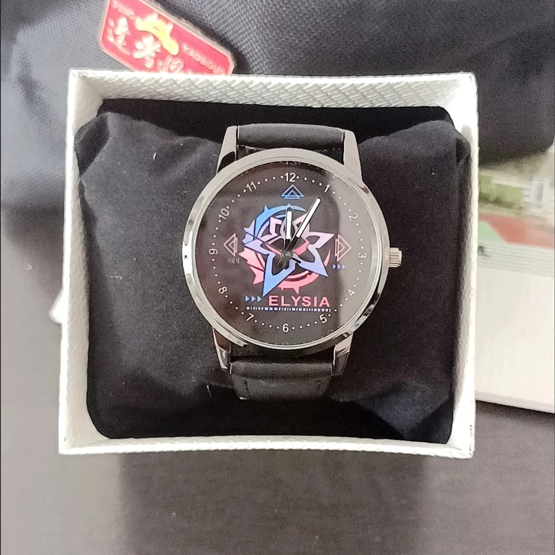 Honkai Impact 3 Fu Hua Raiden Mei Bronya Kiana Totem para hombres y mujeres, reloj mecánico con cinturón negro, relojes deportivos impermeables