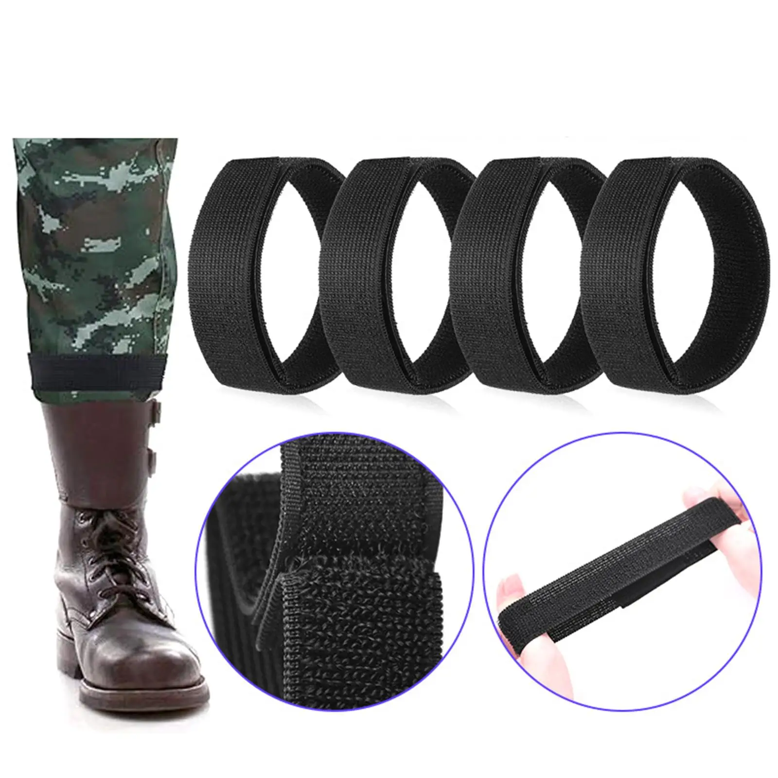 

Регулируемые эластичные ремни для ботинок, нейлоновые повязки на щиколотку, держатели для брюк для активного отдыха, походов, рыбалки, велоспорта
