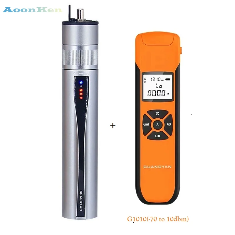 

Visual Fault Locator -70 to 10dBm Fiber Optical Power Meter Patch Cord Cable Tester Tool FC/ST/SC Red Light Pen 5-30km