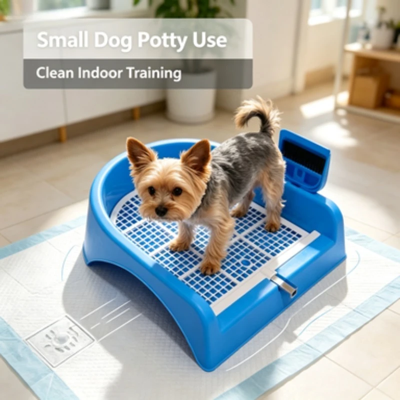 ZONGYAN Self Flushing Dog Toilet Direct Drain Clean Potty Tray For Small Dog Cat Teddy Indoor Pet Waste Training Dog  Cat Toilet