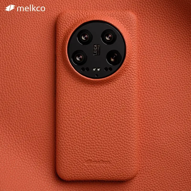 

Melkco Genuine Leather Case for Xiaomi 14 Ultra Pro 5G Luxury Business Retro Pull-up Cow Phone Cover