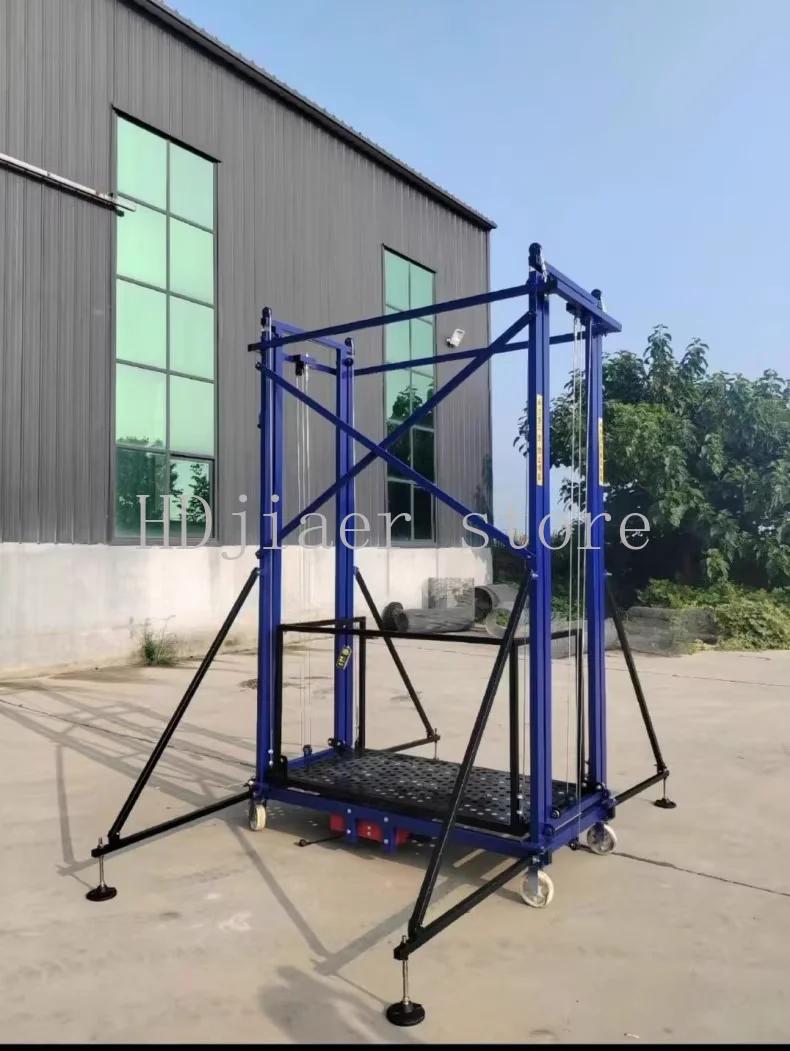 Electric scaffolding Load bearing 500 800 1000KG Cheap steel Metal frame Remote control Mobile Lifting platform Hydraulic