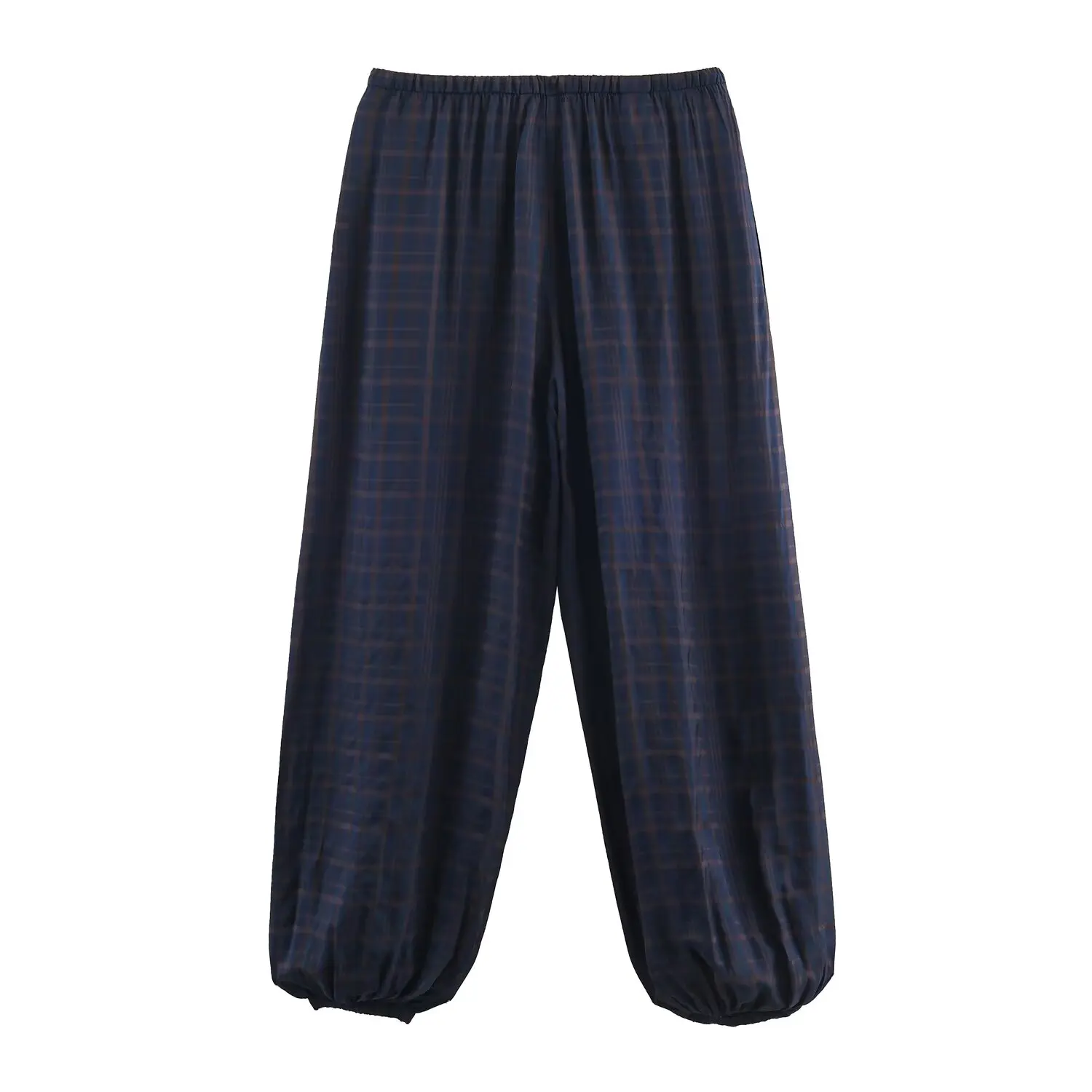 Frauen 2025, Herbst Mode Vielseitige Pumphose Plaid Gedruckt Lose Hosen Weibliche High-Taille Kordelzug Casual Hosen – Detail 18