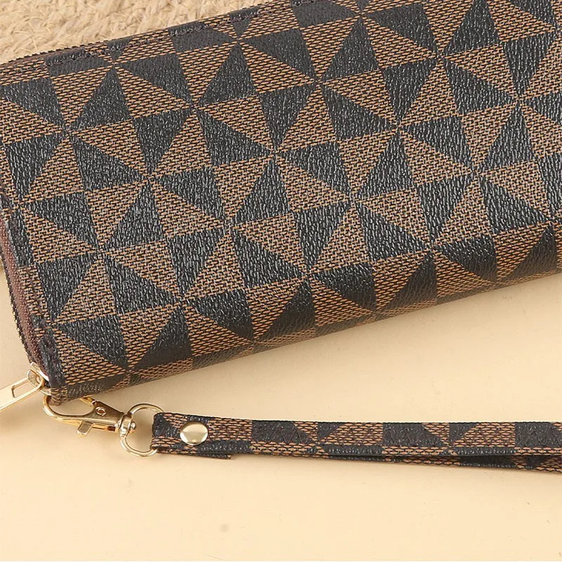 Portfele damskie zapinane na zamek portmonetka Pu Carteras Para Mujeres etui na karty karta Sac Main Pour Femme Cell torebka na telefon z paskiem na