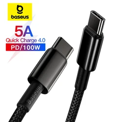 Baseus 100W Type C-kabel voor iPhone 15 USB C PD snel opladen oplader draadkoord voor Macbook Samsung Xiaomi Type C USB C-kabel