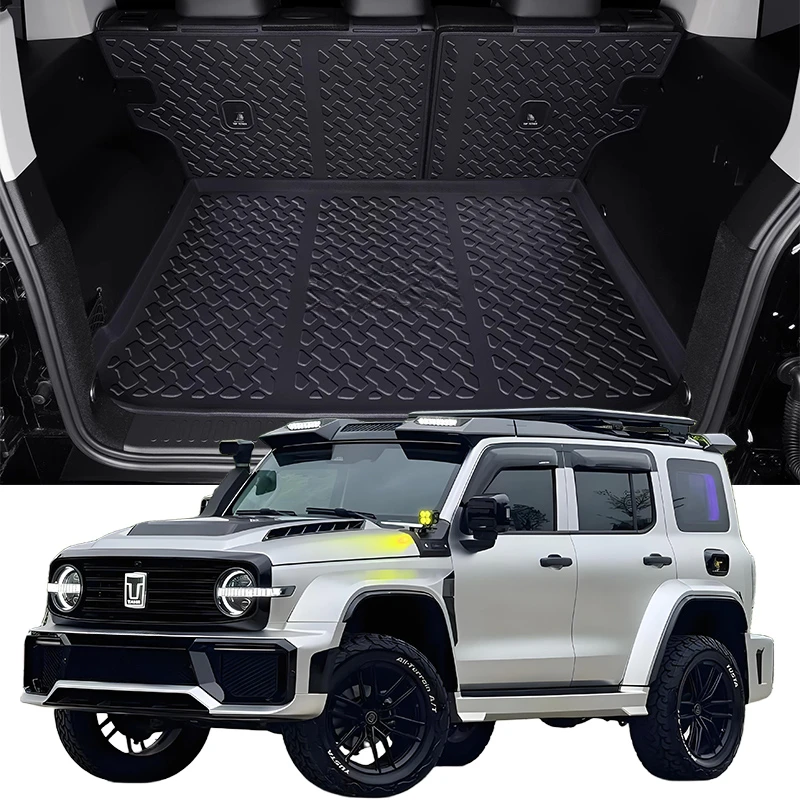 Upgrade TPE Car Rear Trunk Mats Storage Pads Cargo Tray Dustproof Waterproof Protecion Cushion For WEY 300 AT35 2021-2024