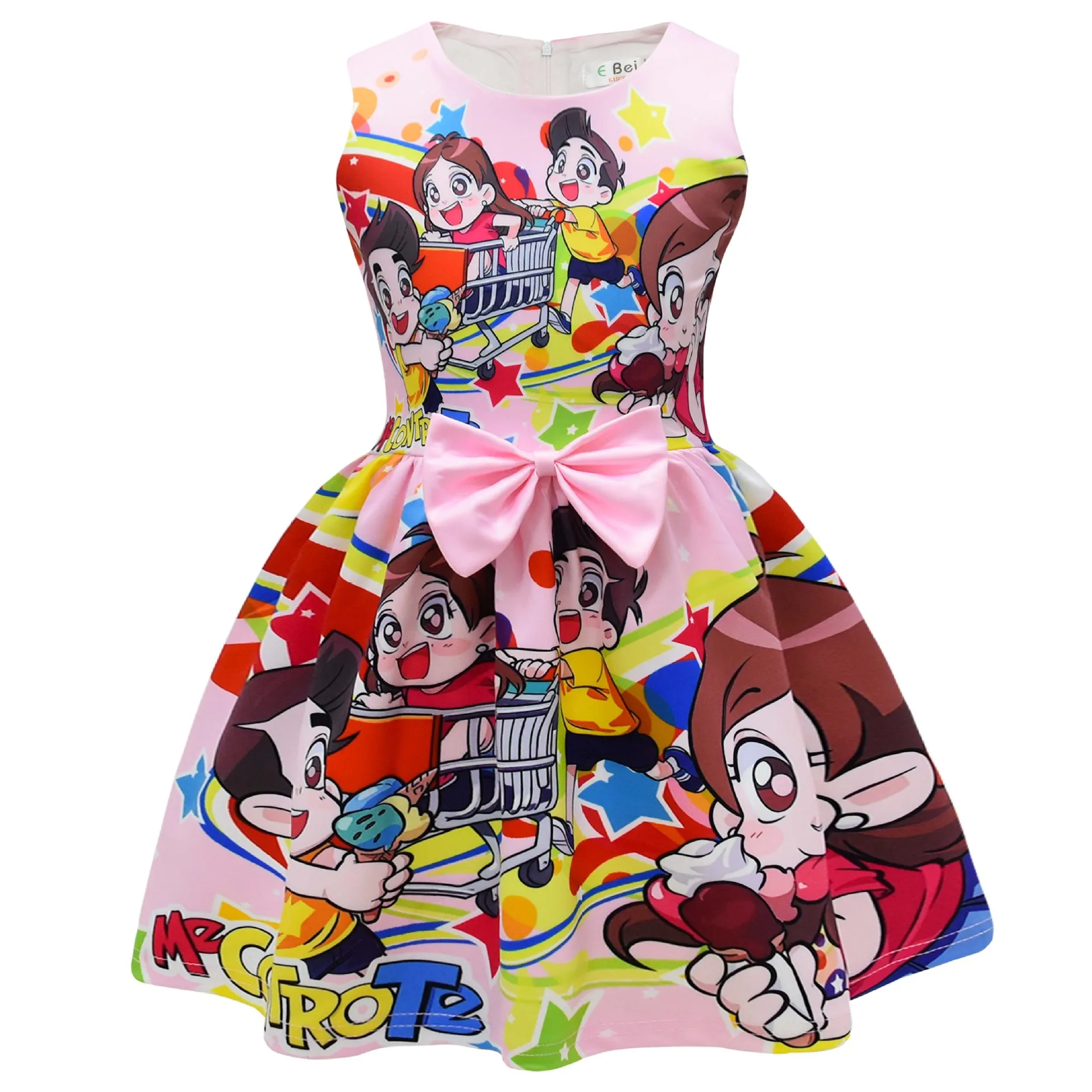 Me Contro Te Baby Girls Giselle Cosplay Princess Dress Summer Clothes Kids Birthday Christmas Party Costume Bow Sundress