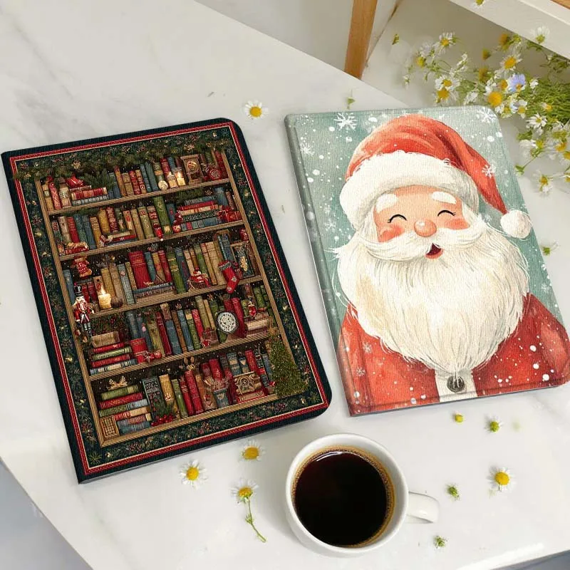 

Christmas Bookcase Decoration Gift Tablet Case For Huawei Honor MatePad MediaPad Air 5 6 7 11 V6 V7 V8 V9 X9 X8 T10 T10s C5e T5