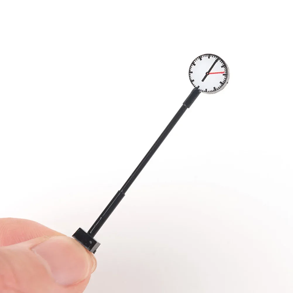 3 pçs plataforma relógio lâmpada modelo ferroviário luz layout modelo ferroviário escala ho 1:87 luzes iluminadas plataforma escala ho relógio lâmpada