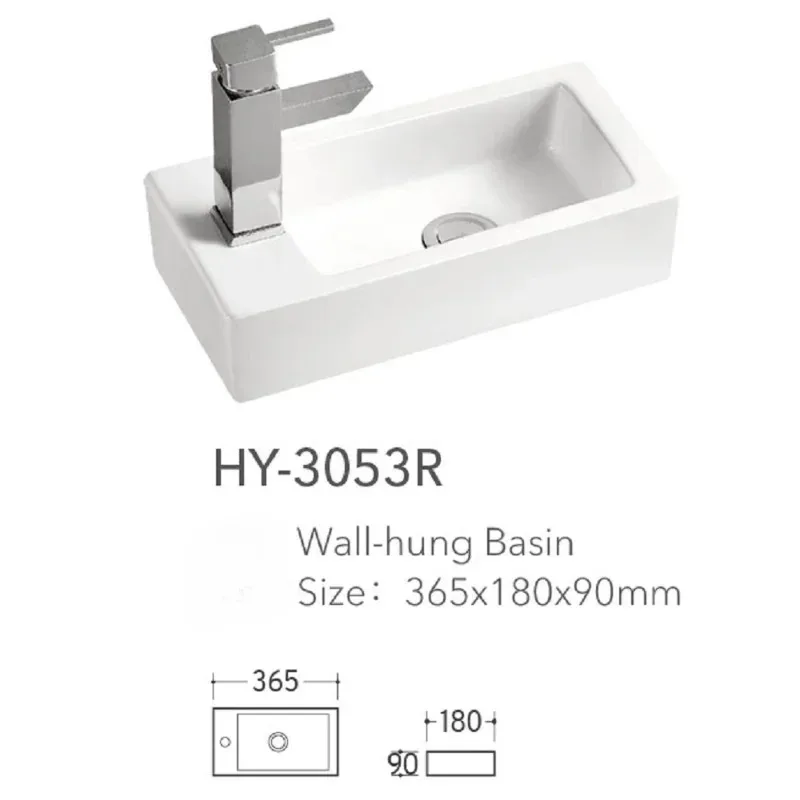 

Семейная спальня, балкон, ультраузкая керамическая раковина для ванной комнаты, мини-квадратная настенная раковина