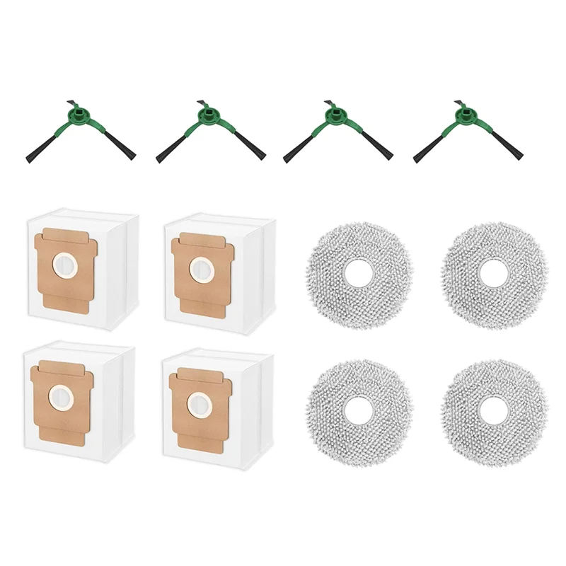 YCOC-For Irobot Roomba Plus 405 Combo/505 Combo Cleaning Vacuum Parts-Side Brush, Mop Cloth, Dust Bag Accessories