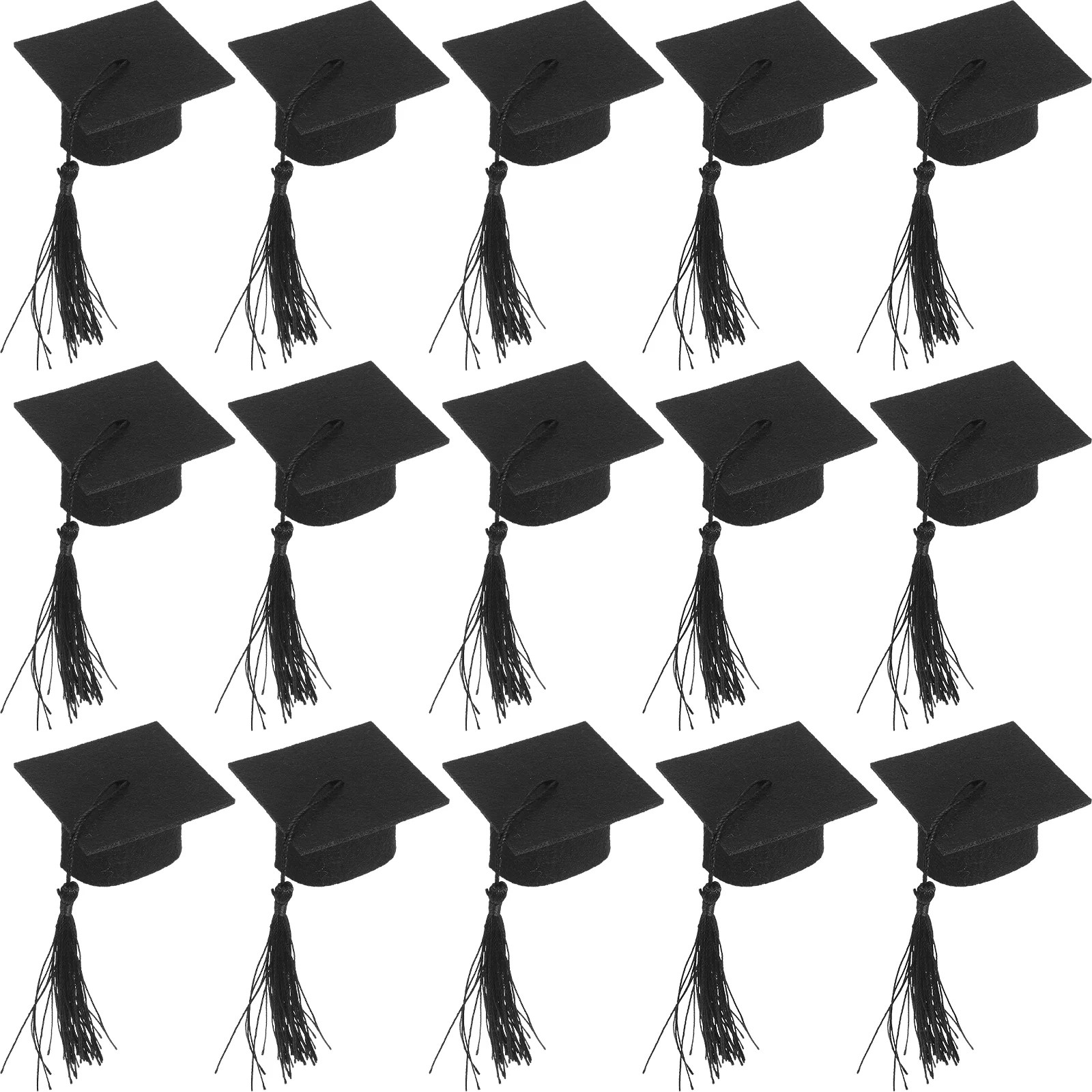 

20 Pcs Mini Doctor Hat Graduation Party Decorations for Bottles Cap Crafts Miniature Topper Non-woven Fabric Caps