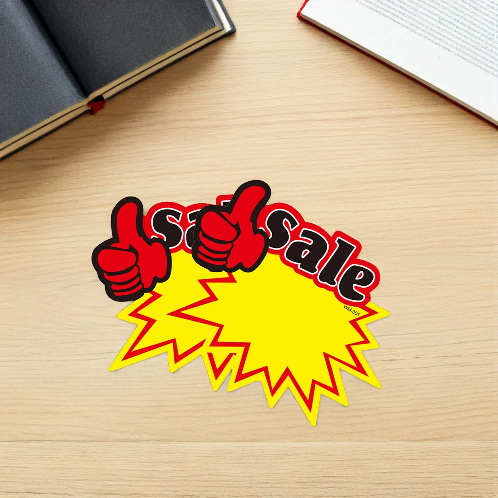 

50 Pcs Advertising Price Tags Commondities Signs Burst for Store Garage Sale Stickers Blank