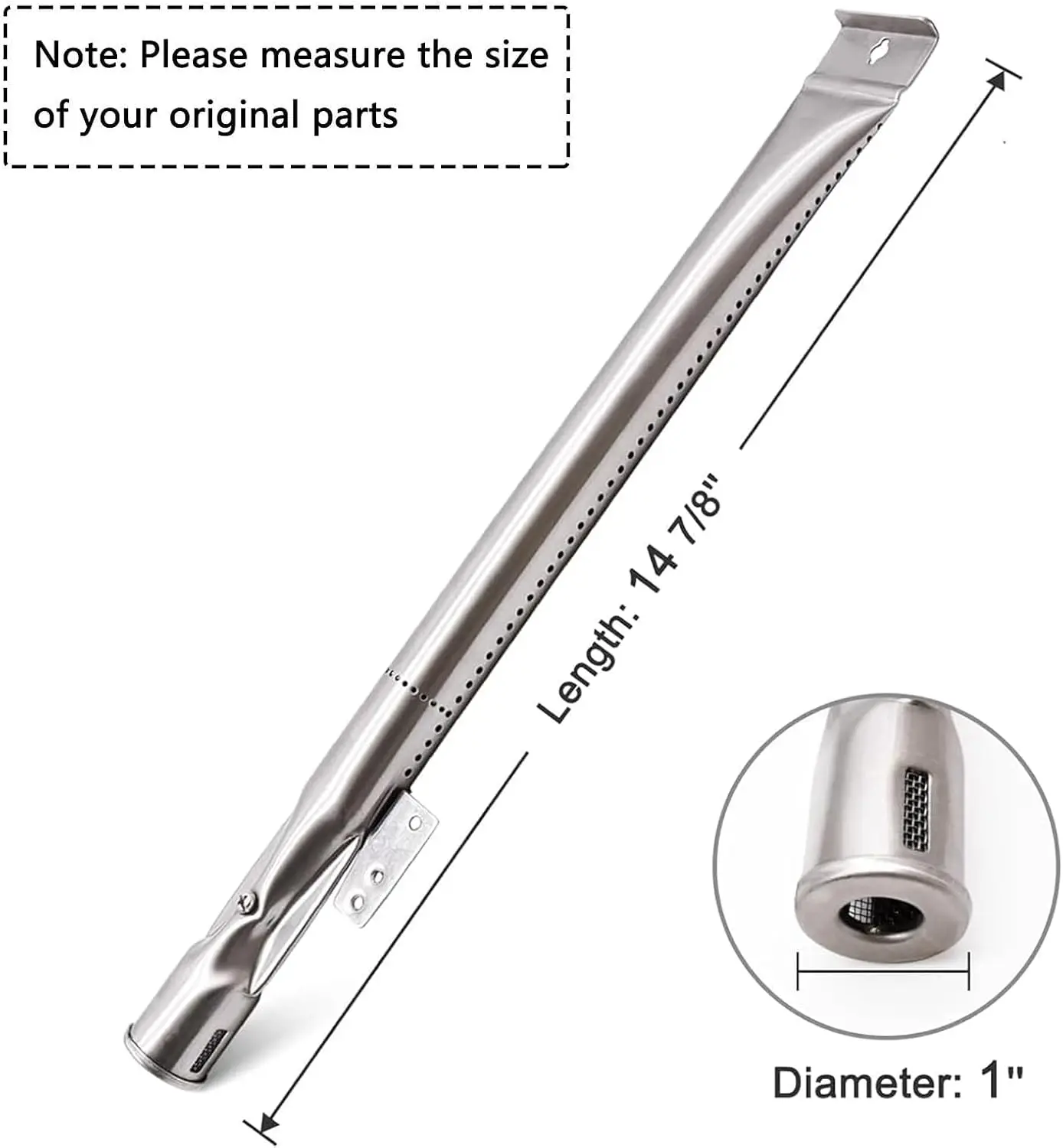 Stainless Steel Grill Burner Tubes Replacement 4 Pack for Nexgrill 720-0830H 720-0783E 720-0864 Gas BBQ