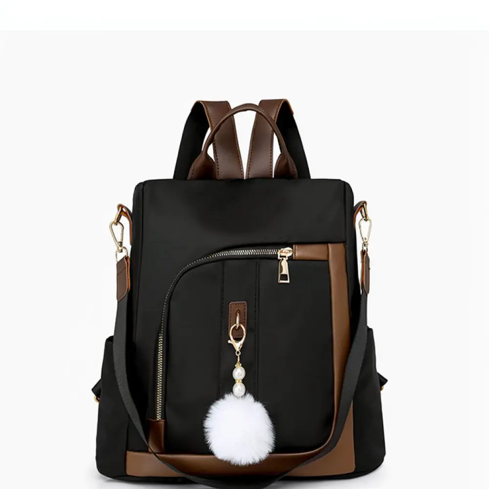 Fashion Womens Backpack 2025 Waterproof Anti Theft School Rucksack Contrast Color Travel Bag Stylish Daily Daypack