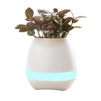 Flowerpot Wireless Lamp Button Touch Speaker Night Light Intelligent Wireless Speaker Planter Speaker Night Light For Kitchen