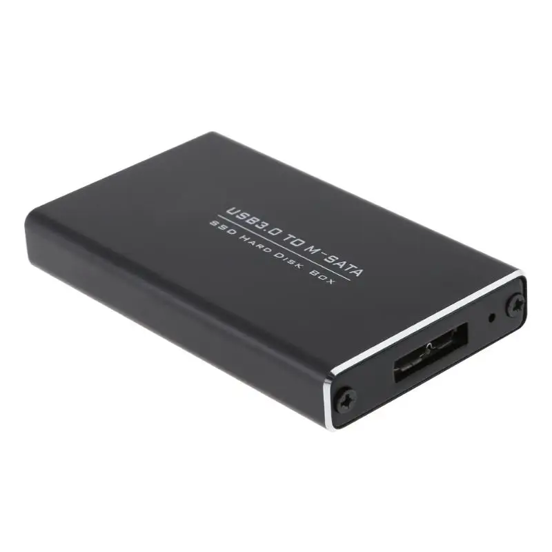 MSATA do USB 3.0 obudowa SSD zewnętrzny HD dysk twardy pudełko do przechowywania przypadku Adapter do mSATA SSD 30*50mm mSATA do obudowa USB