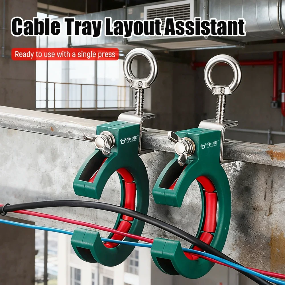 Cable Tray Layout Assistant Pulley Cable Pulling Roller Wire Laying Pulley for Electrical Installation Bridge Tray Pulley