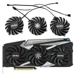 3fan/1セットCF-12915S rtx 3080 3070 ichill X4 gpuファン、INNO3D rtx 3080、rtx 3080 ti、rtx 3090 ichill X4ビデオカード冷却ファン