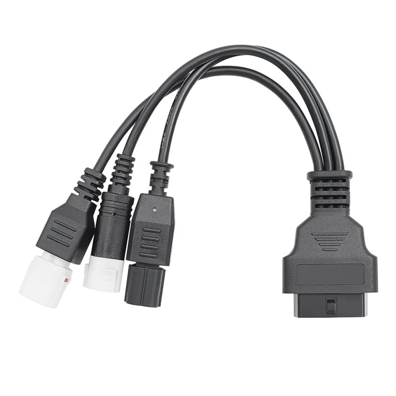 For 3Pin/4Pin 6Pin Motorcycle OBD Diagnostic Canbus Connector Cable OBD2 3 In1 Plug Cable Adapter