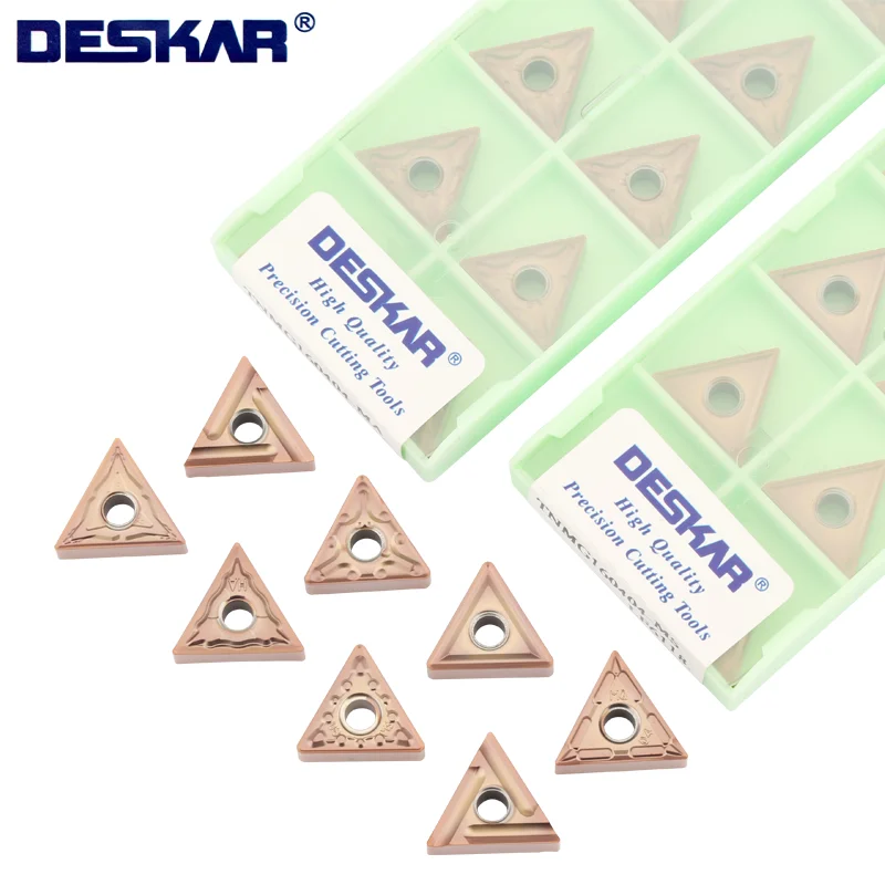 

DESKAR inserts TNMG 160404 TNMG160408 MS MA HA HS MQ JMS L-S R-S Carbide Inserts Turning Tools Lathe Cutter For Stainless Steel
