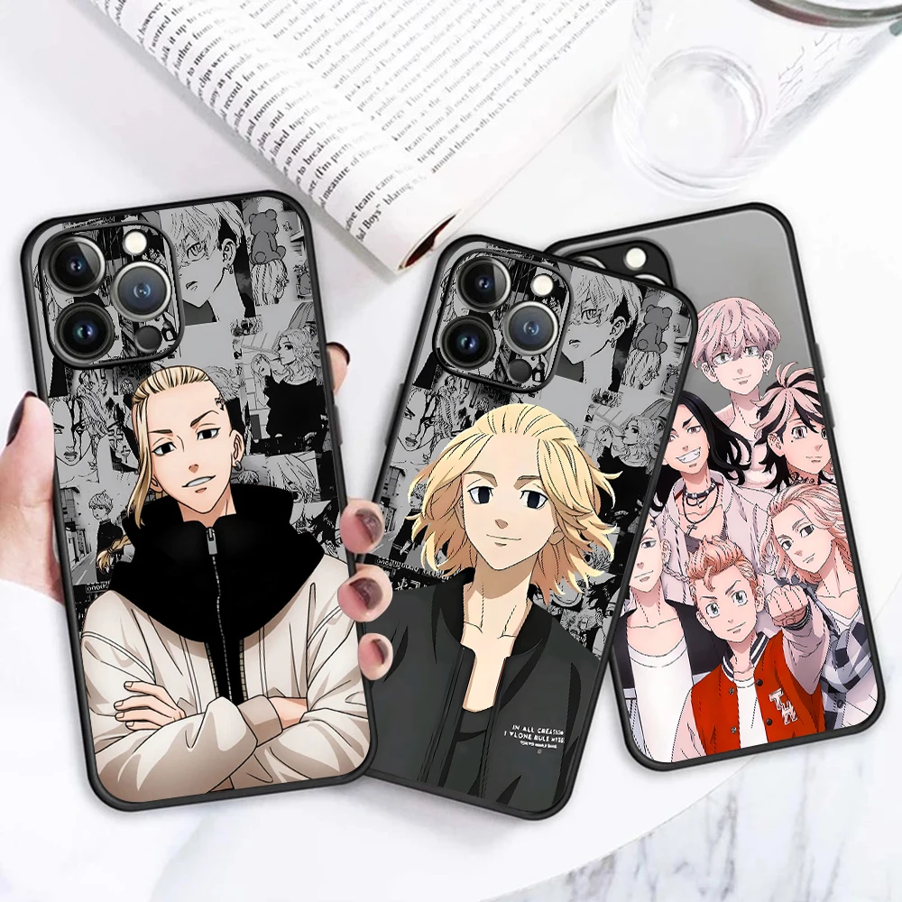 Custodia per telefono Anime tokyo revengers per iPhone 15 14 13 12 11 Pro Max mini X XR XS 7 8 6 Plus SE2 Cover antiurto Funda